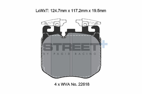 Front Pagid Street+ Brake Pads for BMW M240i M340i G2x G4x