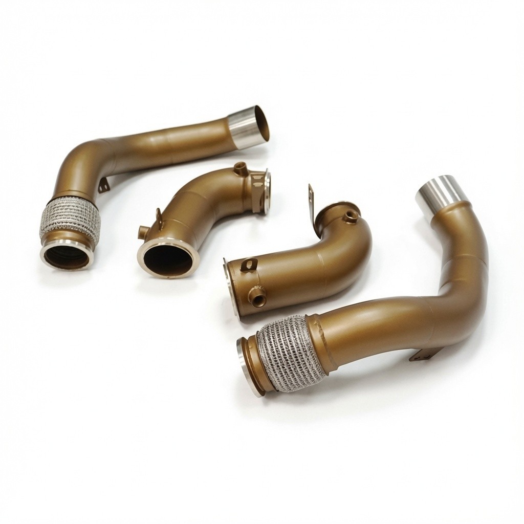 SLN Ceramic Coated Decat Downpipes for BMW M5 F90 F91 F92 F93 M8 Pre-LCI - Image 2