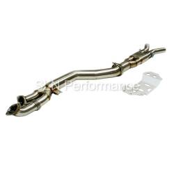 SLN Performance 4" Resonated Single Mid Pipe for BMW S58 M3 M4 G8x X3M X4M