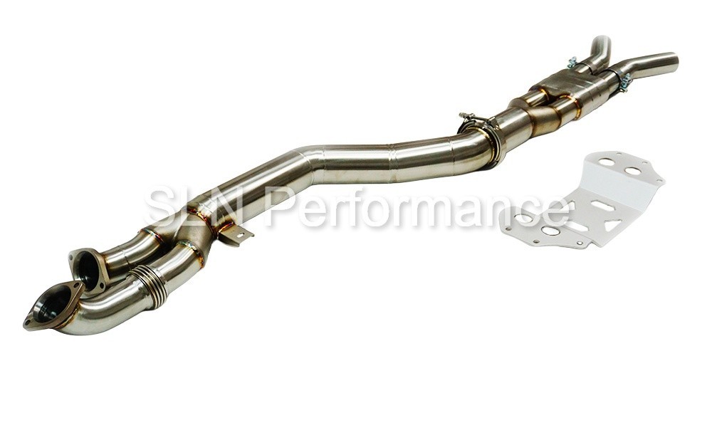 SLN Performance 4" Resonated Single Mid Pipe for BMW S58 M3 M4 G8x X3M X4M
