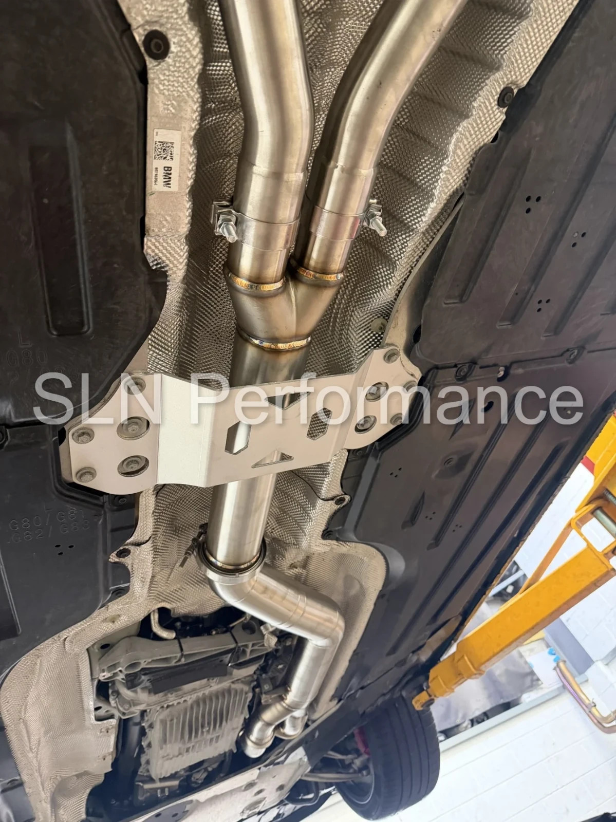 SLN Performance 4" Titanium Single Mid Pipe for BMW S58 M3 M4 G8x X3M X4M - Image 2
