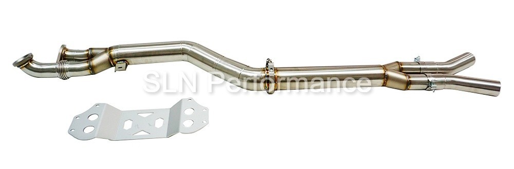 SLN Performance 4" Titanium Single Mid Pipe for BMW S58 M3 M4 G8x X3M X4M - Image 3
